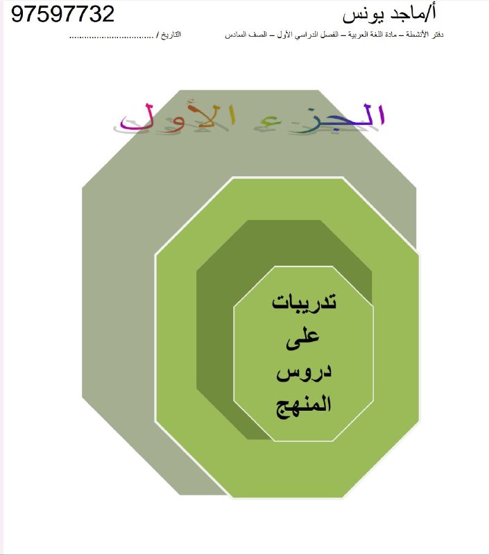 بنك الأسئلة لمادة لغتي الجميلة للصف السادس الفصل الأول منهج سلطنة عمان