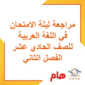 المراجعة النهائية في اللغة العربية للحادي عشر فصل ثاني عمان